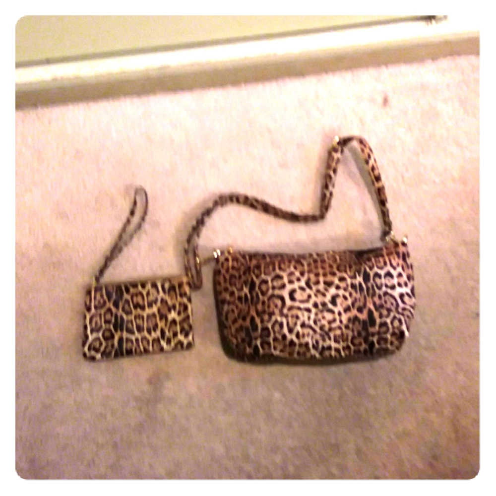 BN vegan leather leopard crossbody, m/u case